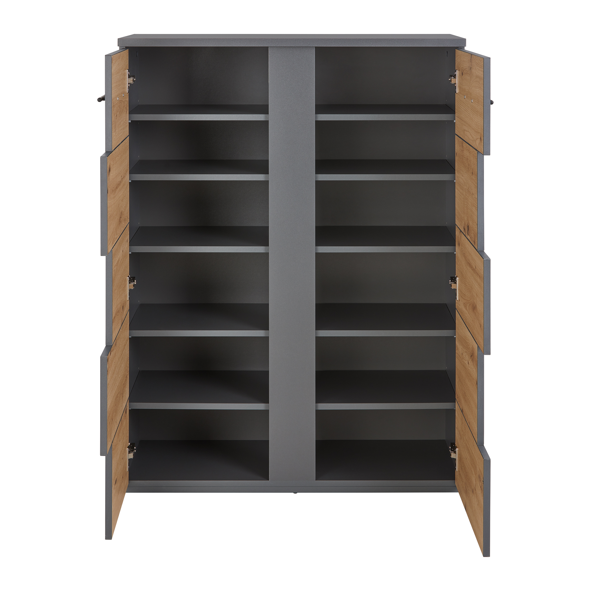Schuhschrank - anthrazit-Artisan Eiche - 90 cm