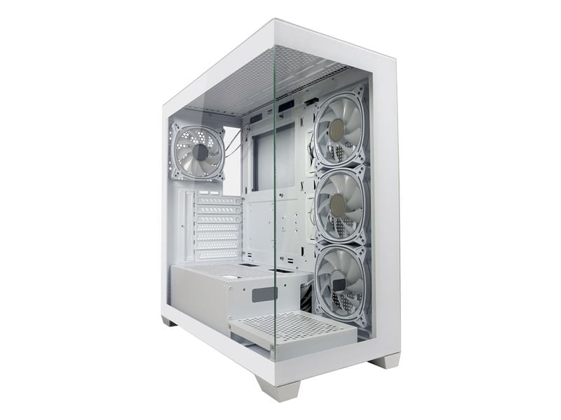 LC-Power PC-Gehäuse LC-715W-ON Weiss Mid-Tower Gehäuse mit ARGB-Beleuchtung