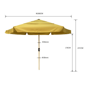 Parasol Nicosia Geel Ø268 cm