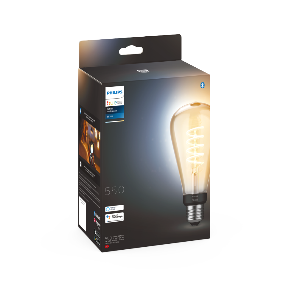 Philips Hue - E27 Filament ST72 - WhiteAmbiance - S