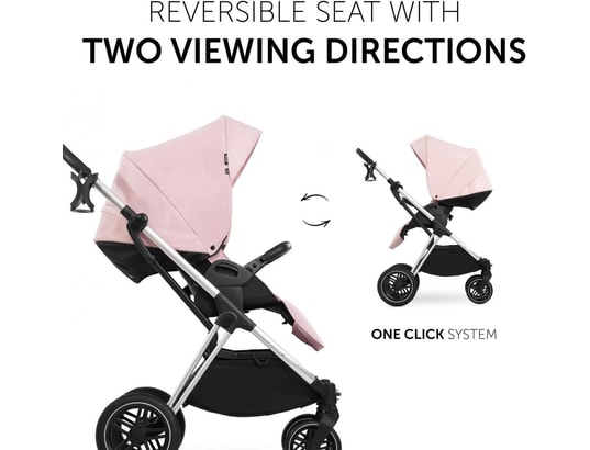 HAUCK - Poussette shopping vision x set silver melange rose
