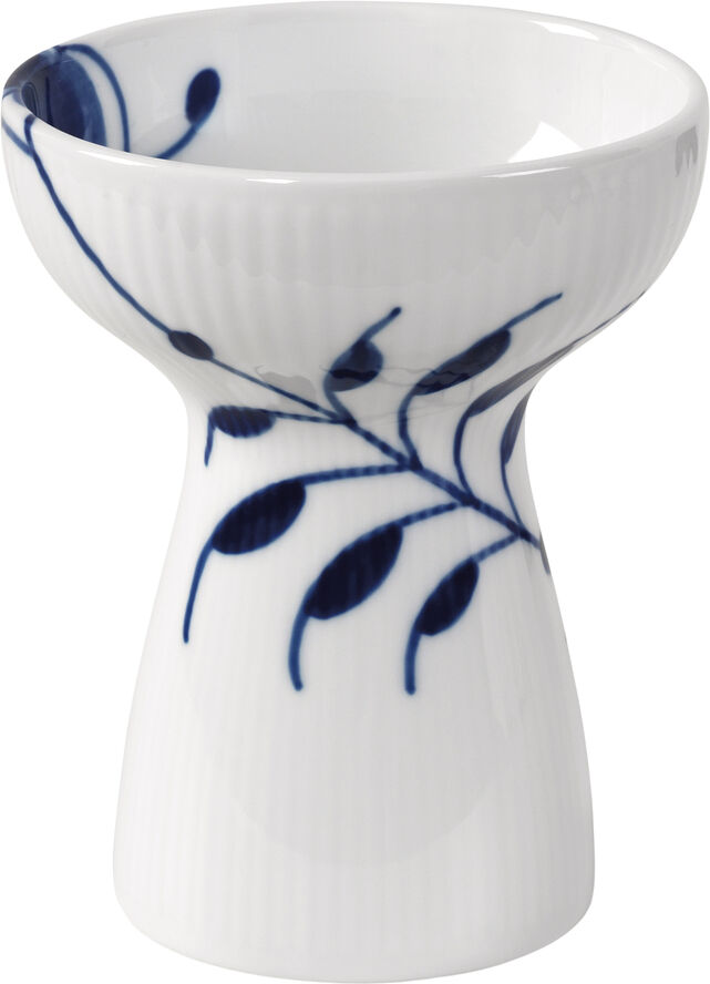 Royal Copenhagen Blå Mega Riflet Vase 11 cm Hvid