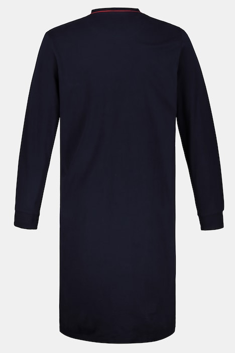 Nachthemd, Homewear, uni, Langarm, bis Gr 8XL