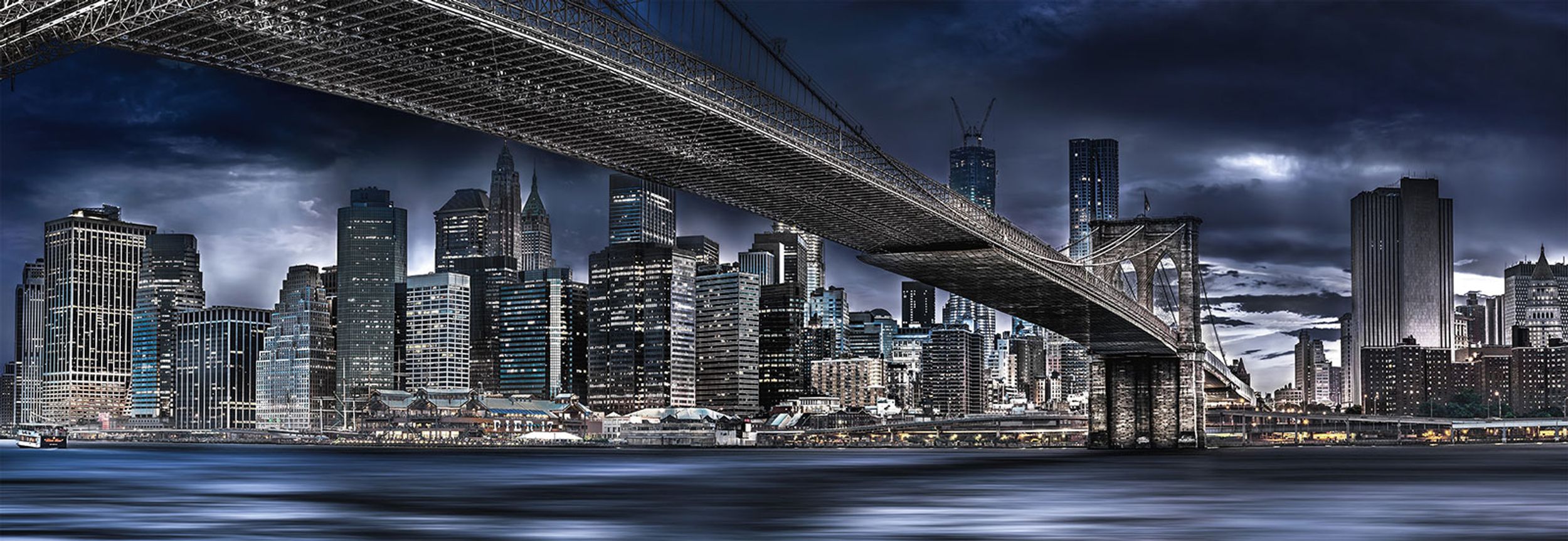 New York Dark Night Panorama