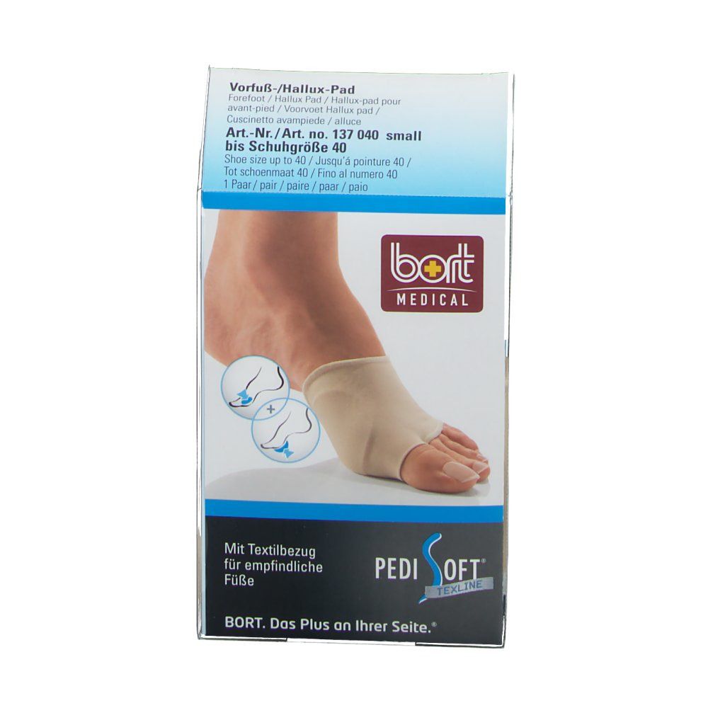 BORT PediSoft® TexLine Vorfuß-/Hallux-Pad Gr. S