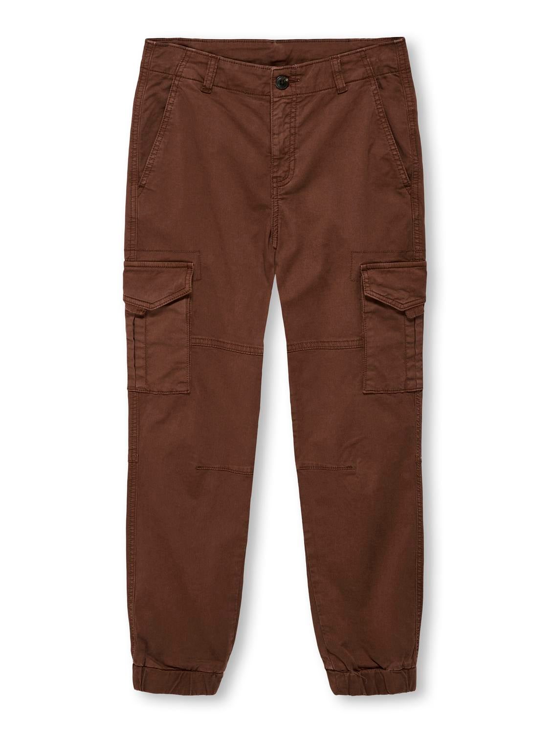 KOBMAXWELL Mittlere Taille Cargo Schnitt Cargo-Hose Cappuccino