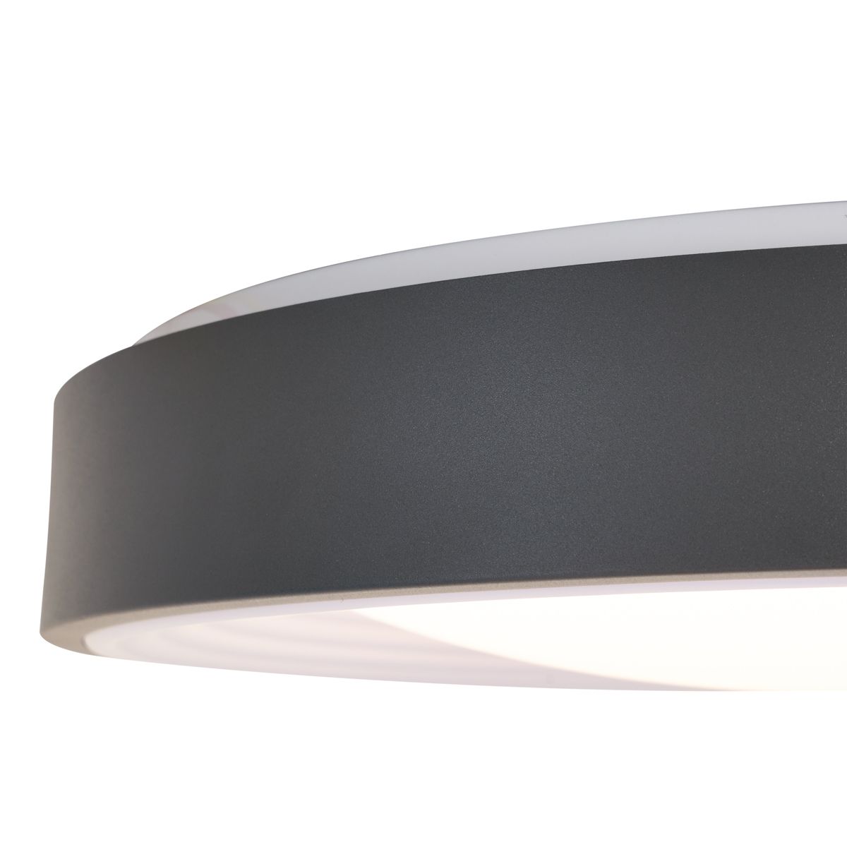 Moderne plafondlamp grijs met wit 38cm incl. LED dimbaar RGB - Kanton