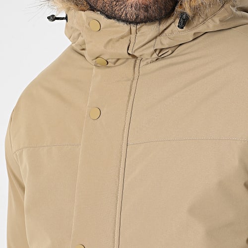 Parka Capuche Fourrure Champ Beige