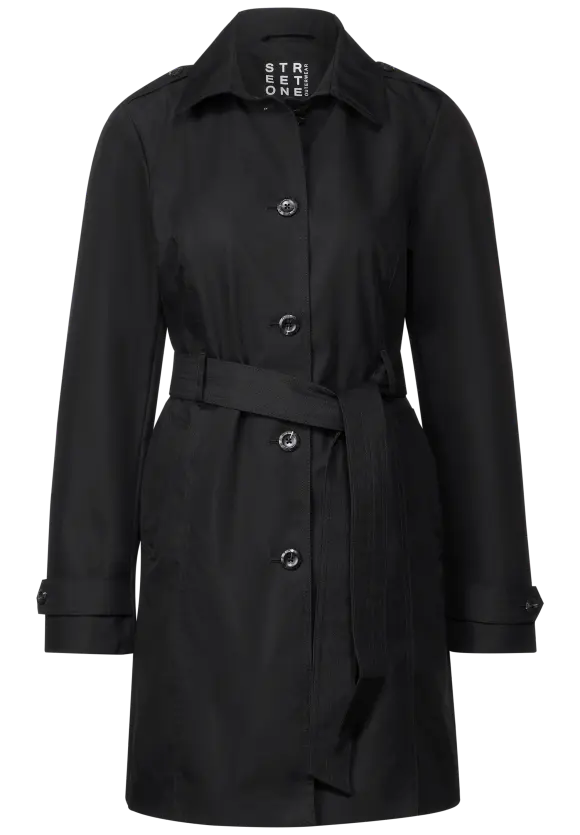 Klassischer Trenchcoat - Black