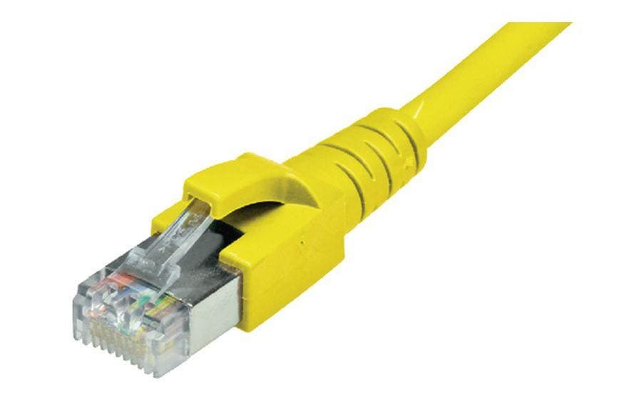Patchkabel RJ-45 - RJ-45, Cat 6A, S/FTP, 0.2 m, GelbPatchkabel, 0.2 m, Gelb