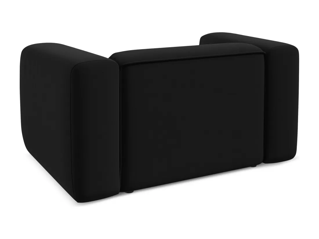 Fauteuil en velours - noir - EKAHI