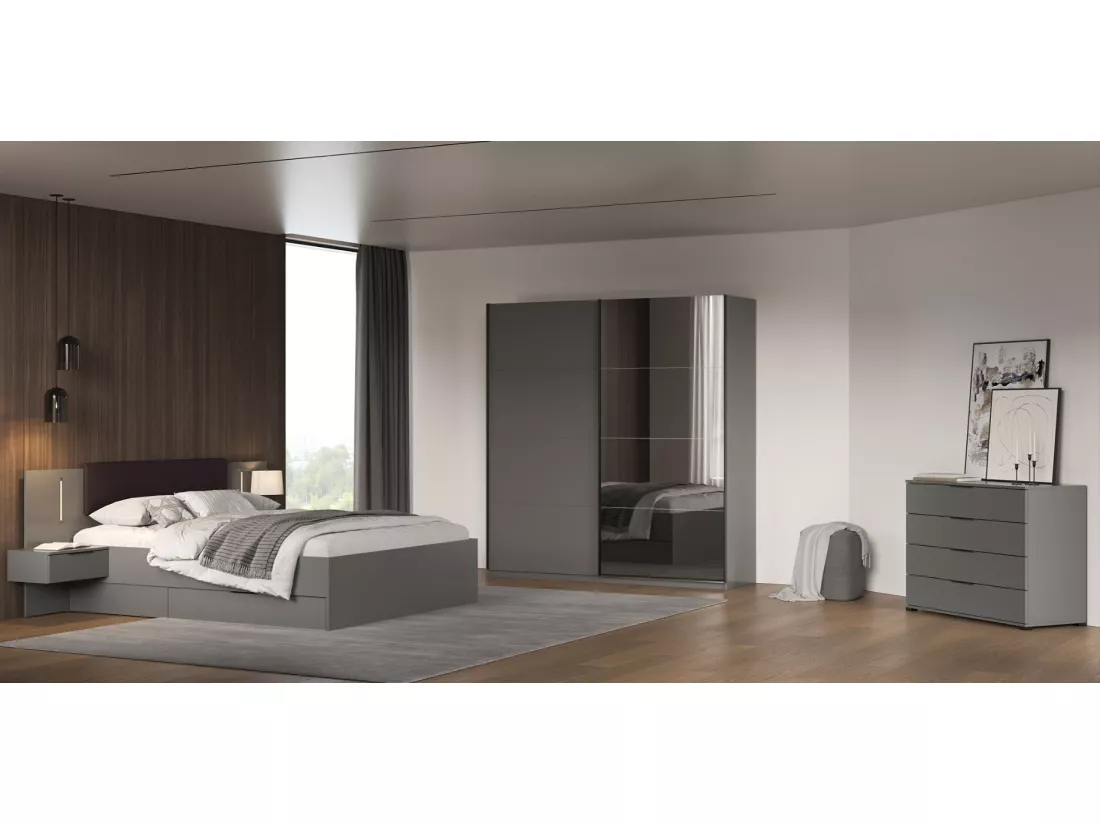 Chambre DONA graphite - SANS ARMOIRE