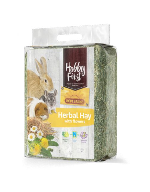 Hobbyfirst Hope Farms Herbal Hay With Flowers - Ruwvoer - 1 kg