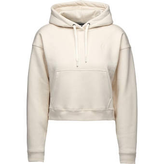 Black Diamond Crop Pullover Hoodie Off White Damen