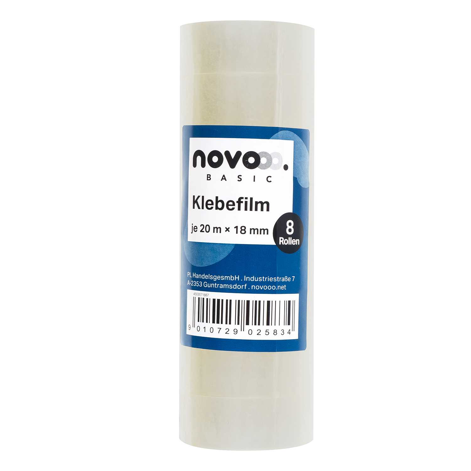 novooo Klebefilm 8 Rollen, 20mx18mm