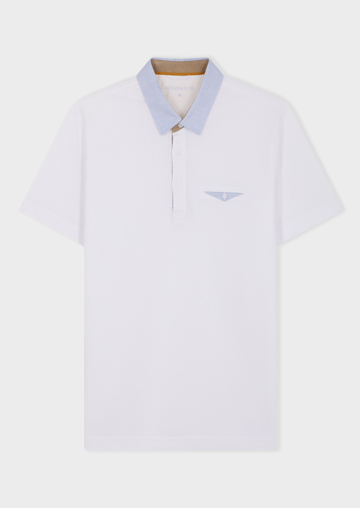 Polo manches courtes Slim en coton uni blanc