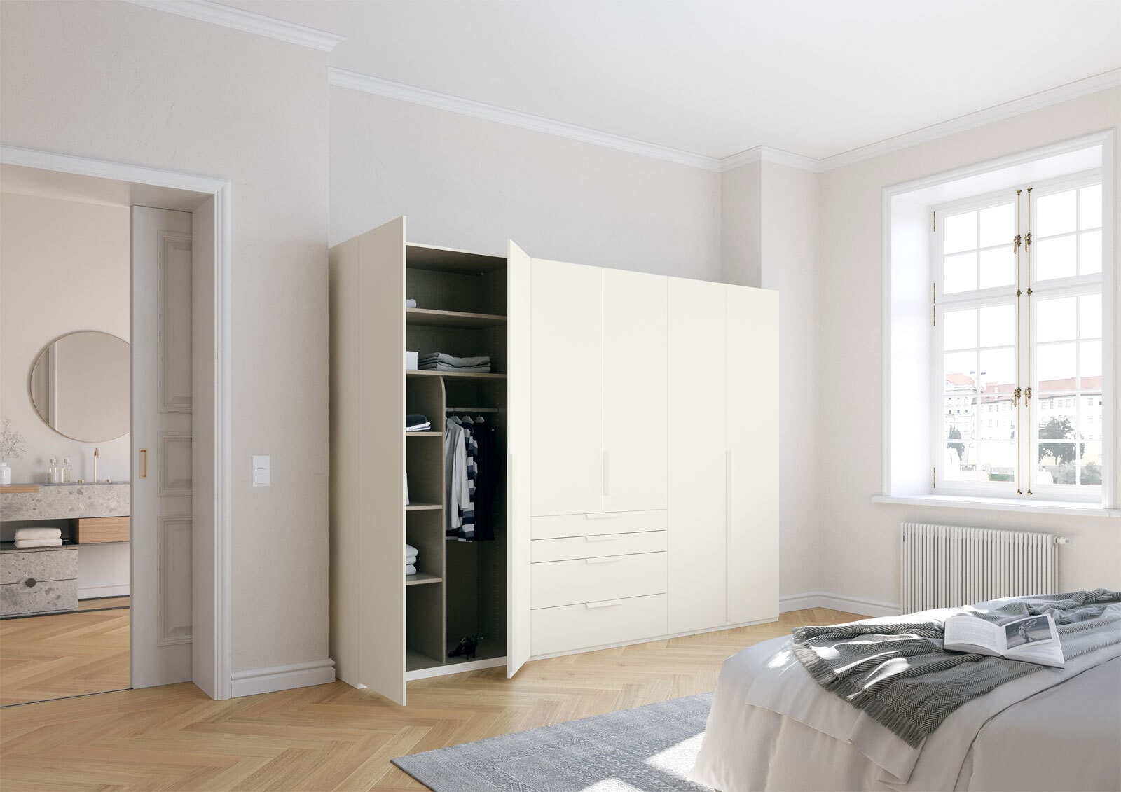 Kleiderschrank PURISMA weiß