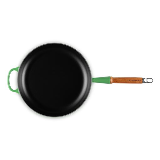 Le Creuset Signature Træhåndtags Stegepande, Bamboo Green, Ø28 cm