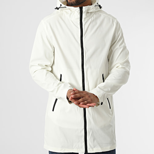 Veste Zippée Capuche Beige Clair