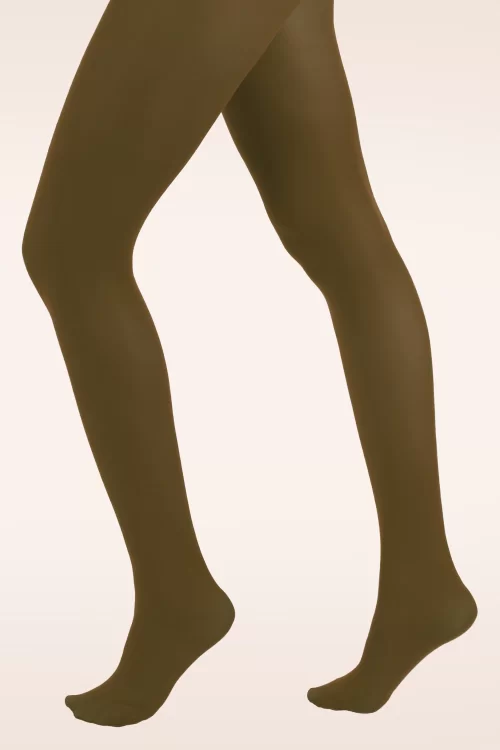 Pamela Mann Opaque panty in donker olijfgroen