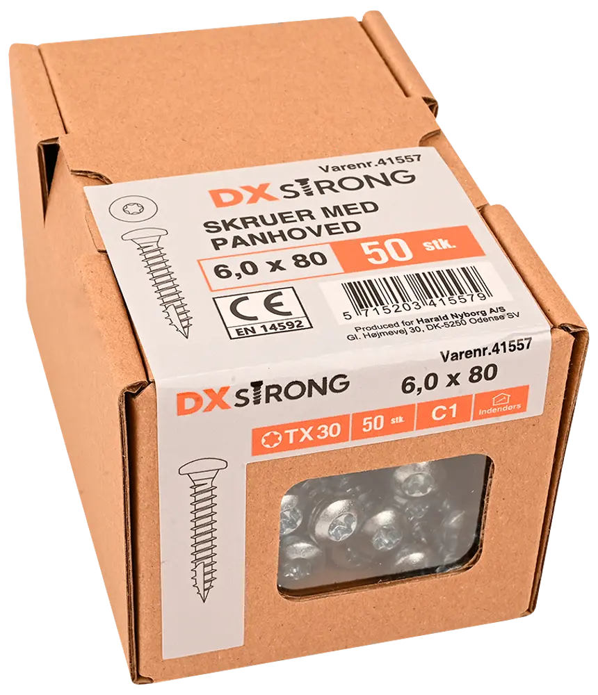 Panskrue 6,0 x 80 mm TX30 50 stk.