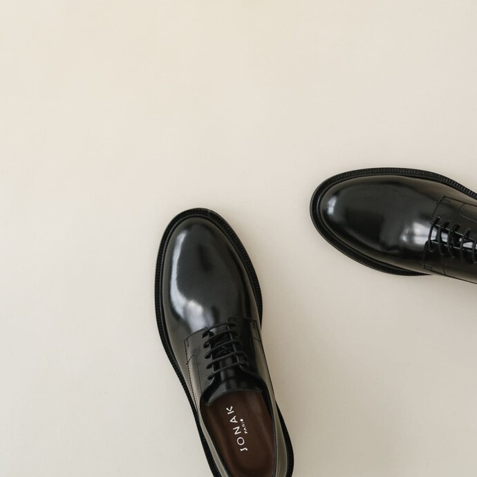 Derbies en cuir  noir