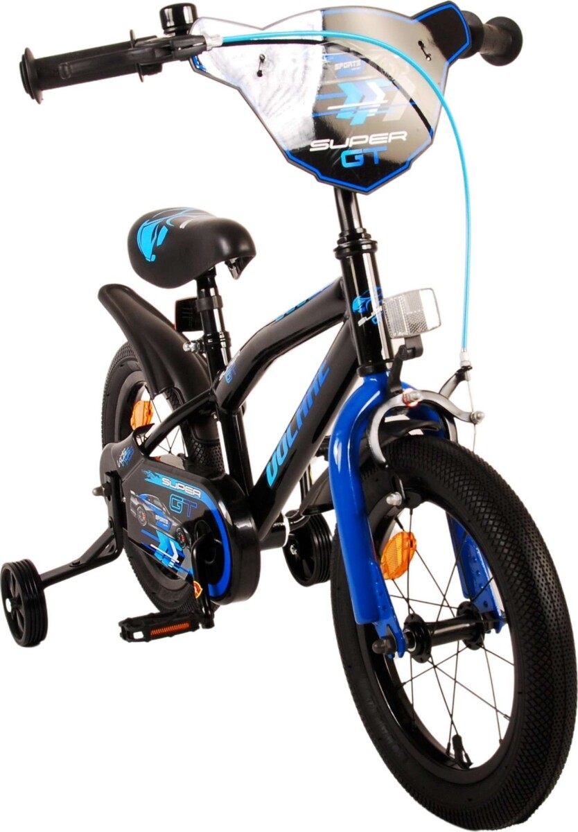 Volare - Børnecykel Med Støttehjul - 14'' - Super Gt - Blå