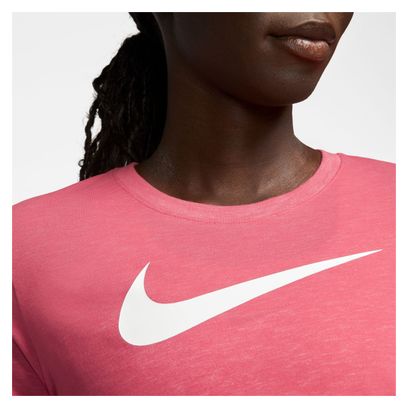Maillot manches courtes Femme Nike Dri-Fit Swoosh Rouge