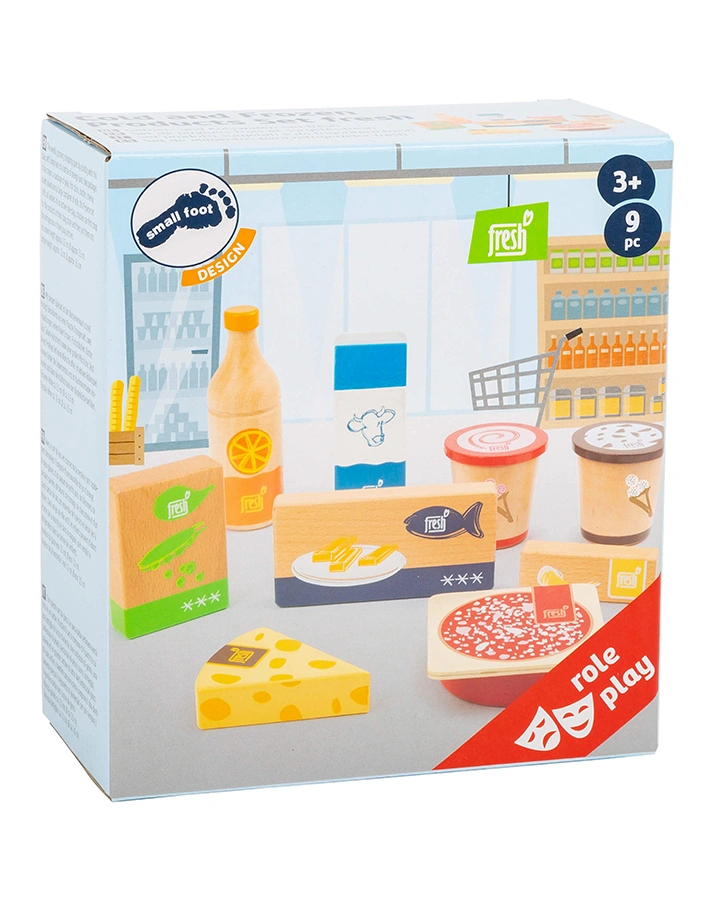 Spiel-Lebensmittel GEFRIER- UND KÜHLWAREN FRESH 9-teilig aus Holz