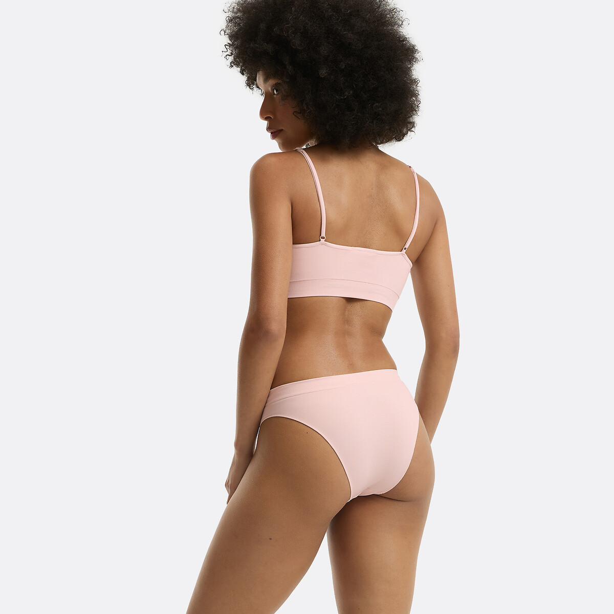 COLEÇÕES LA REDOUTE<br>Bustier com alças finas, sem costura, cor Milky