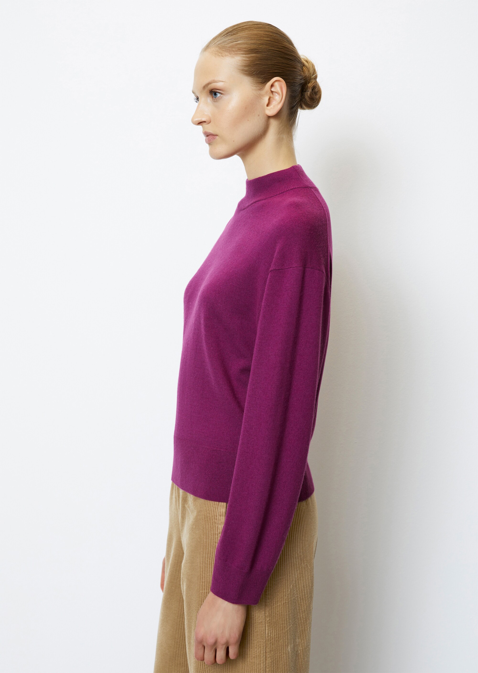 Turtleneck-Pullover loose aus Schurwolle-Viskose-Mix
