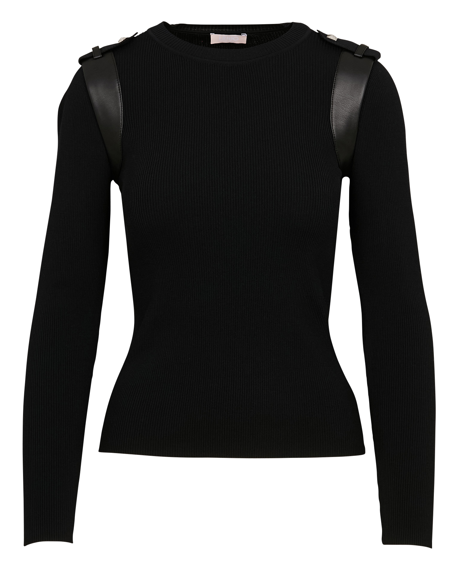 Pull moulant col rond| Noir
