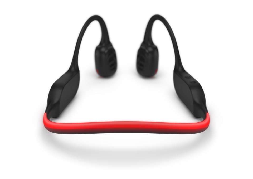 Philips - TAA7607BK/00 Bone Conduction Bluetooth Trådløse Øretelefoner - Vandtæt IP66 - Sort
