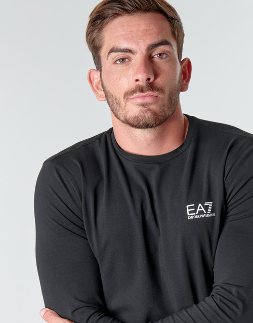 Emporio Armani EA7 - TRAIN CORE ID M TEE LS ST - Noir / Logo blanc