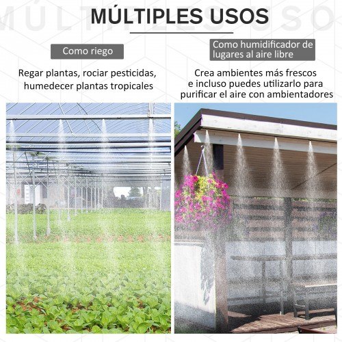 Pulverizador de água Outsunny preto