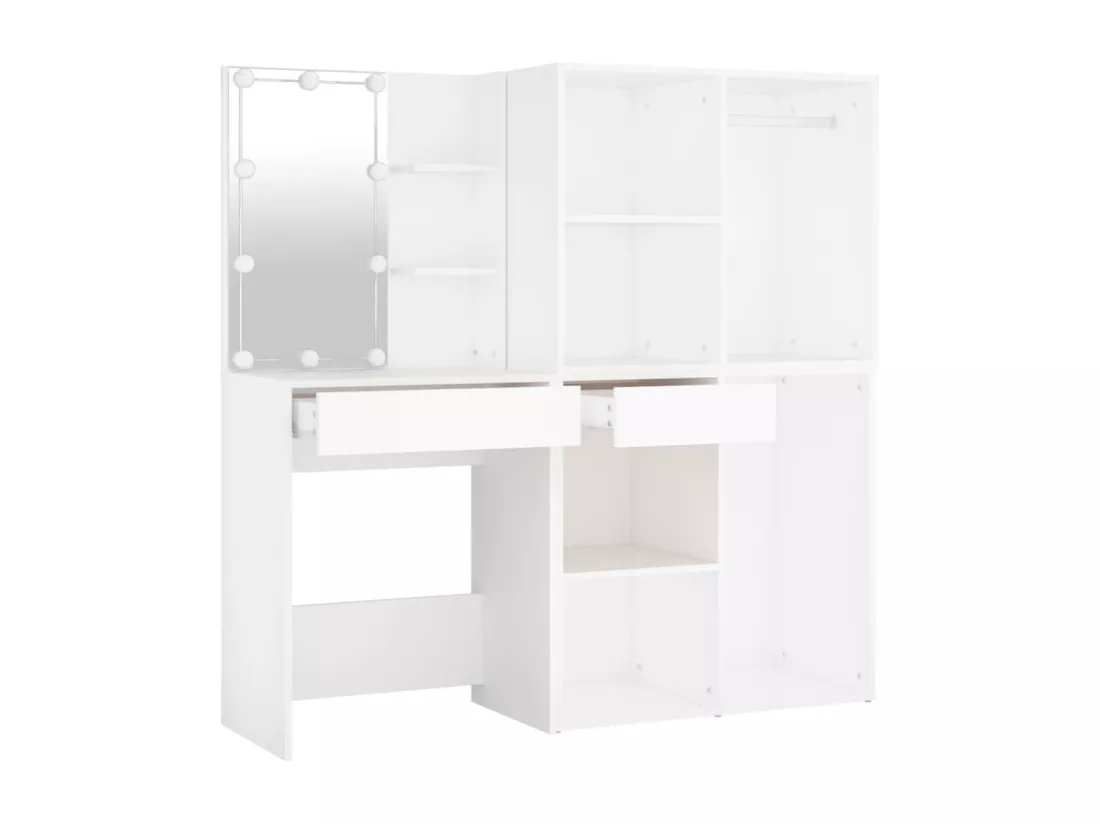 Coiffeuse à led avec bois blanche 60 x 40 x 140 cm 02_0006304