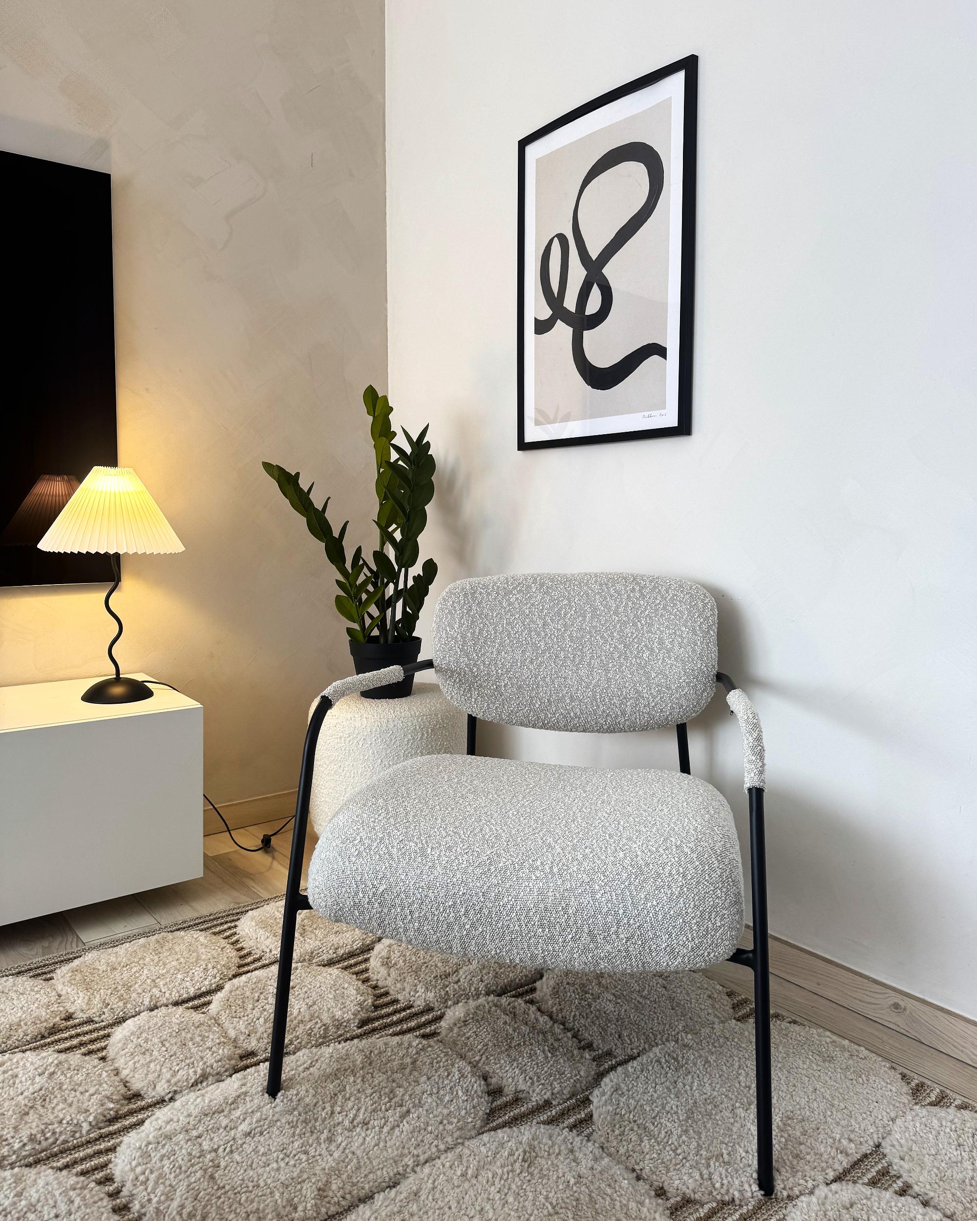 Fauteuil AUSVIKA Stof Lichtbeige