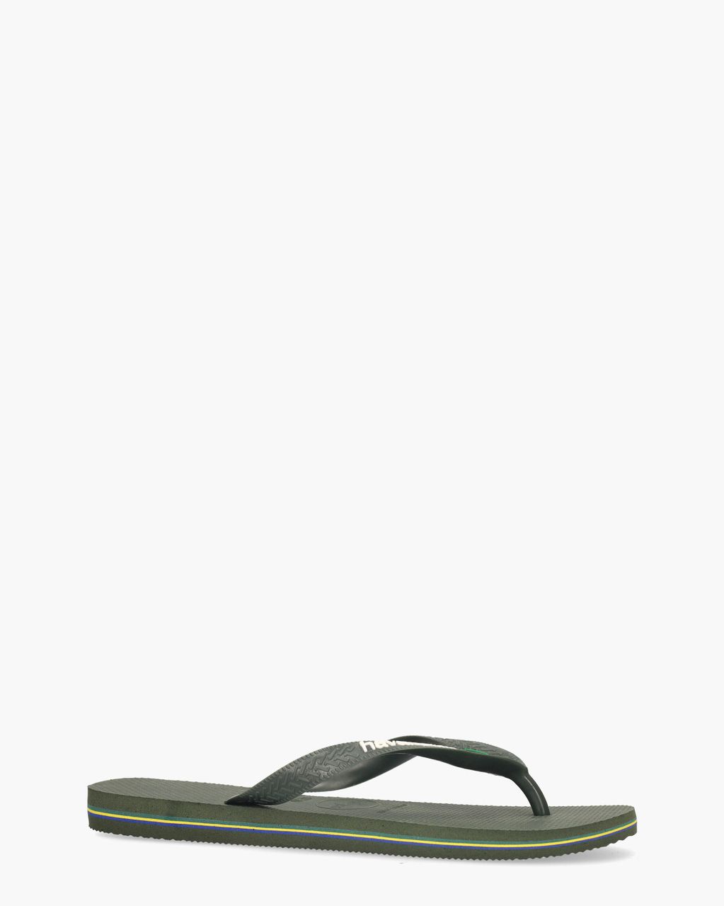Havaianas Brasil Logo Donkergroen Herenslippers