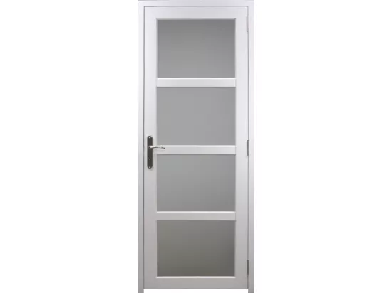 Bloc Porte Tana Vitrée Blanc H204 X L83 Poussant Gauche Côtes Tableau Gd Menuiseries