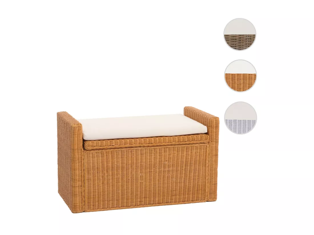 Coffre de rangement Genua Rattan, doré