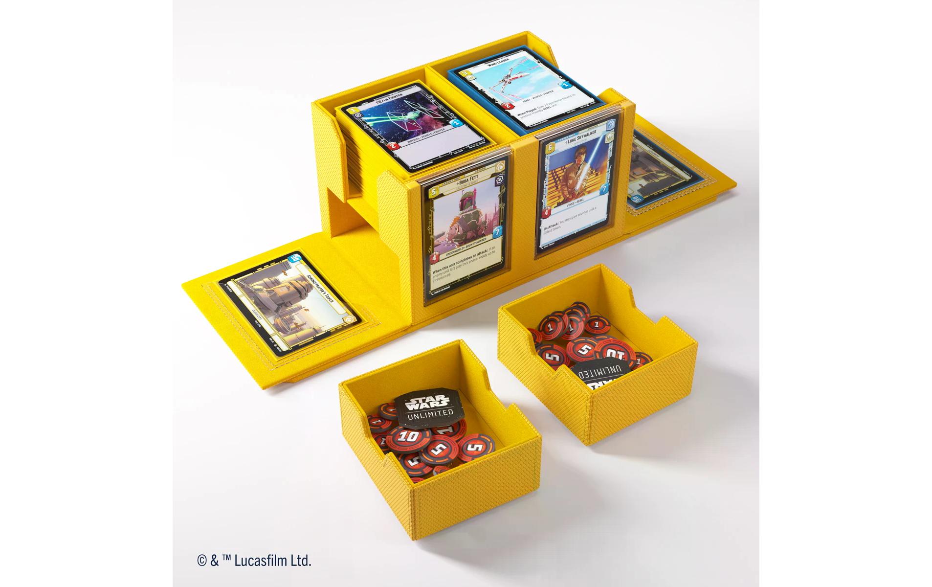 Kartenbox Star Wars: Unlimited Double Deck Pod gelbZweiseitige Premium-Deckbox