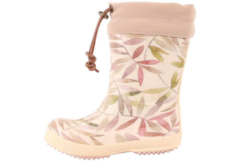 BISGAARD BEIGE LEAVES TERMOGUMMISTØVLE MED BLOMSTERPRINT