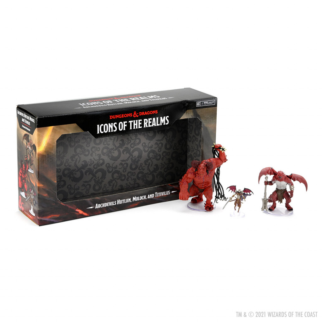 D&D Icons of the Realms Premium Figures - Archdevils: Hutijin, Moloch, and Titivilus