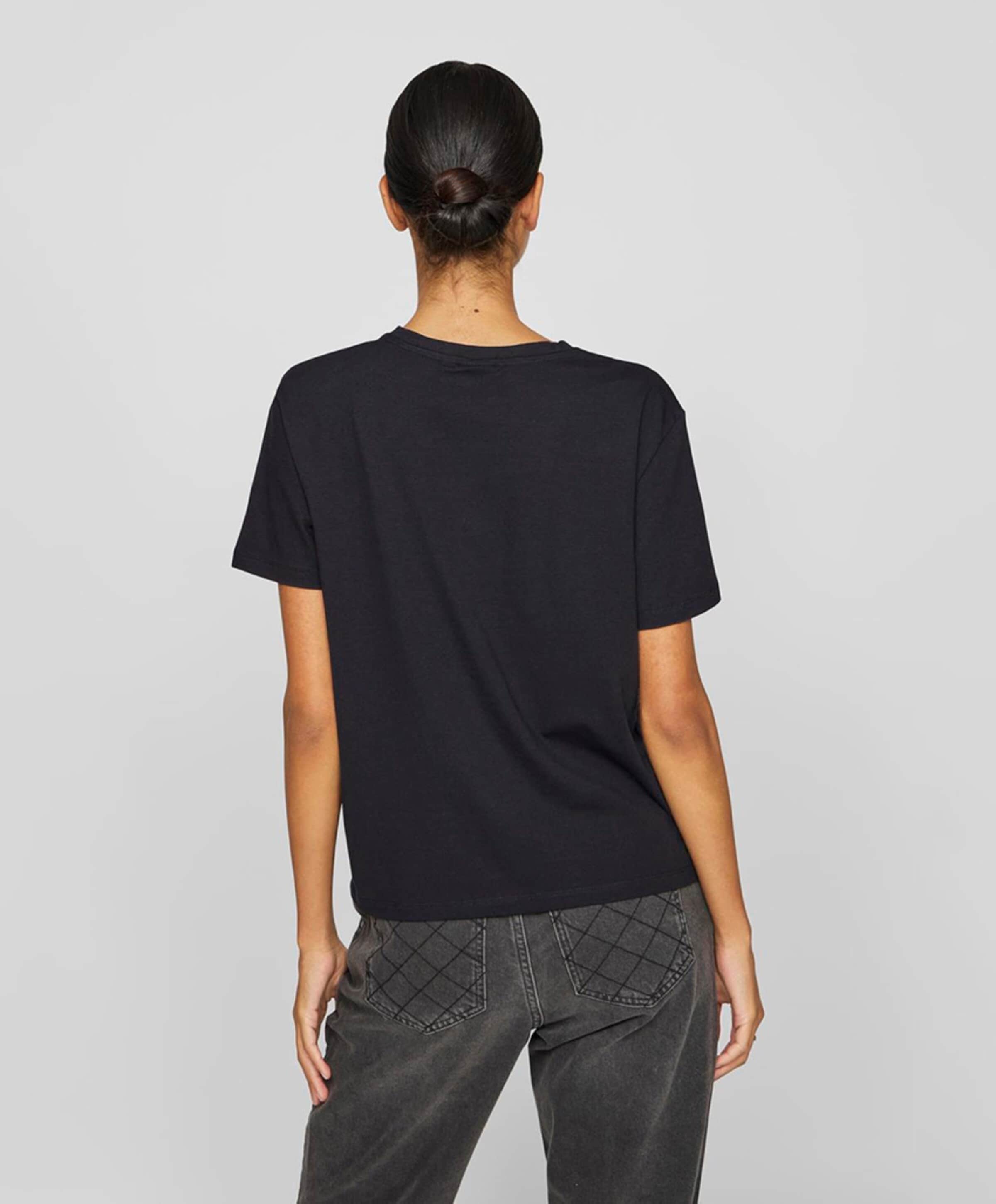 Vila Dames T-shirt zwart