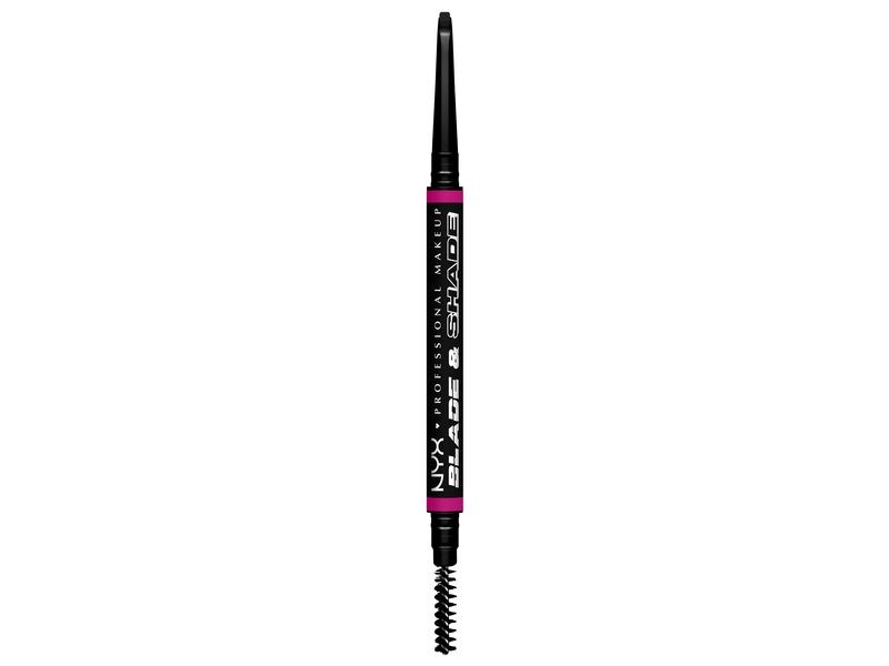 NYX Professional Makeup Augenbrauenstift Blade n Shade Blac Nano Augenbrauenstift mit integrierter Bürste