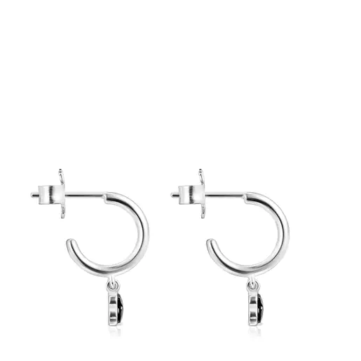 Pendientes aro de prata com ônix TOUS Mini Onix