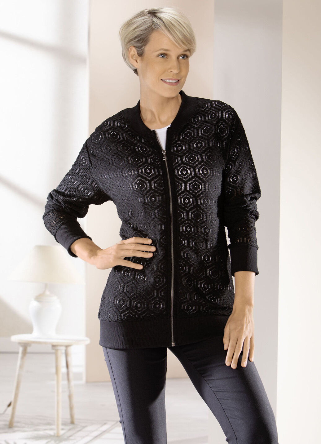 Jacke mit Stehkragen