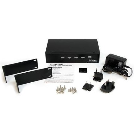 StarTech.com Répartiteur vidéo et amplificateur de signal HDMI haute vitesse à 4 ports avec audio