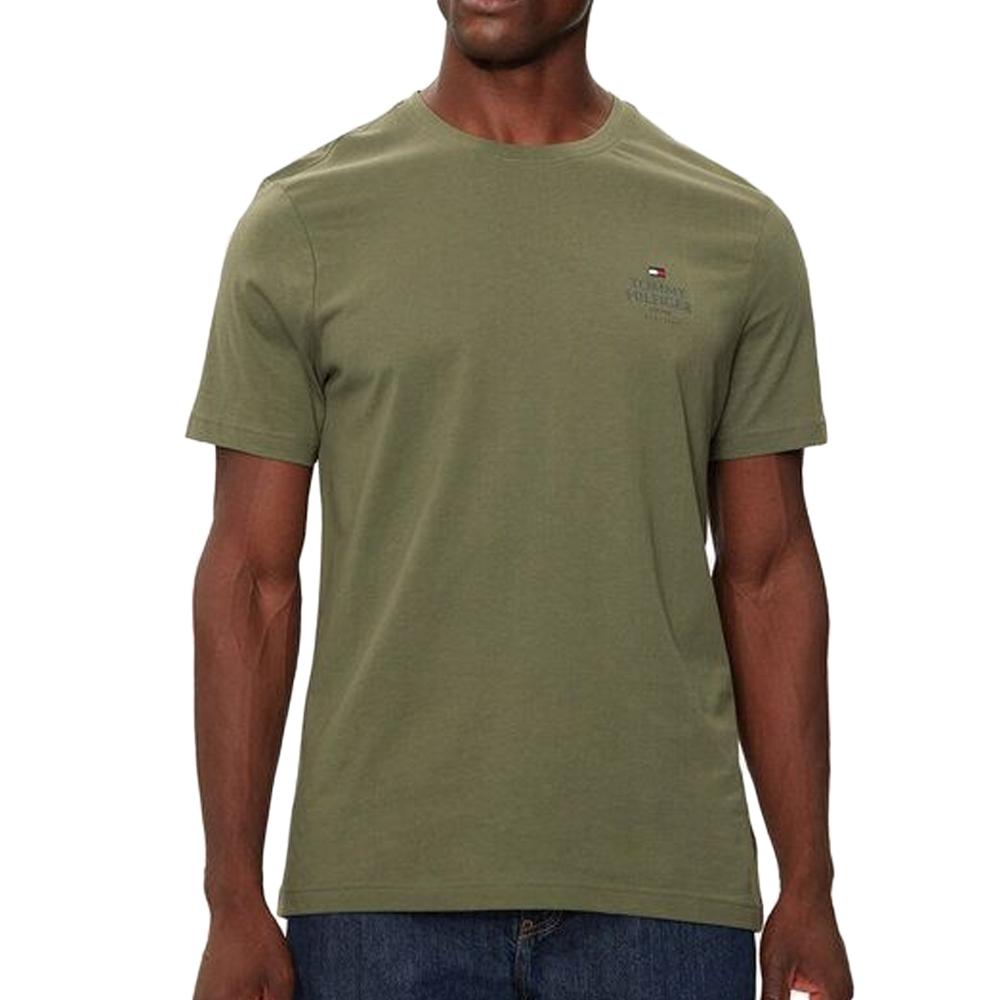 Tommy Hilfiger T-shirt Kaki Homme Tommy Hilfiger Hilfiger Stack