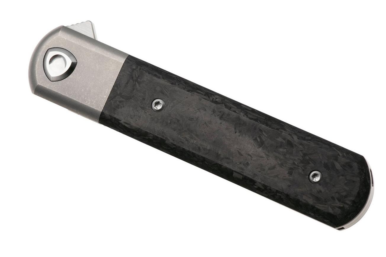 Liong Mah Tanto One, Bead Blasted M390, Marble Carbonfiber Titanium, zakmes